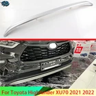 Накладка на бампер для Toyota Highlander XU70, 2021, 2022, АБС-пластик, хромированная, нижняя решетка