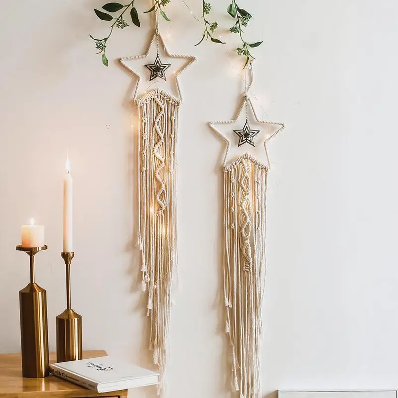 Большой гобелен nordic V macrame wall подвесные Свадебные украшения ручная работа