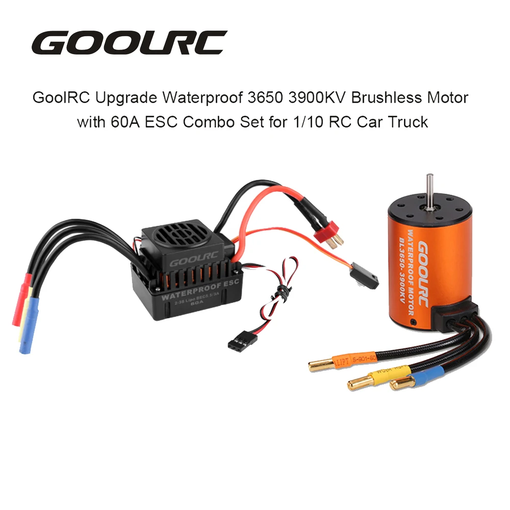 GoolRC обновление водонепроницаемый 3650 3660 3100KV 3500KV 3900KV 4300KV бесщеточный двигатель с 60A