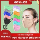 Elough респираторные kn95 mascarillas certificadas ffp2 10-100 шт. ffp2 mascarillas fpp2 homologadas negra mascara maske ce ffp3