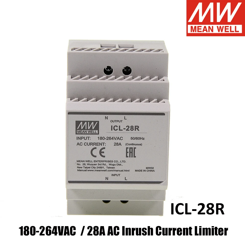 Бренд Mean Well представляет Din Rail Тип переключение Питание ICL 28R 28A AC пускового тока