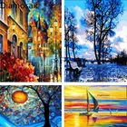 Алмазная 5D картина для рисования по номерам, картина маслом в виде пейзажа, полноразмерная, квадратная, стразы, крафт-Декор