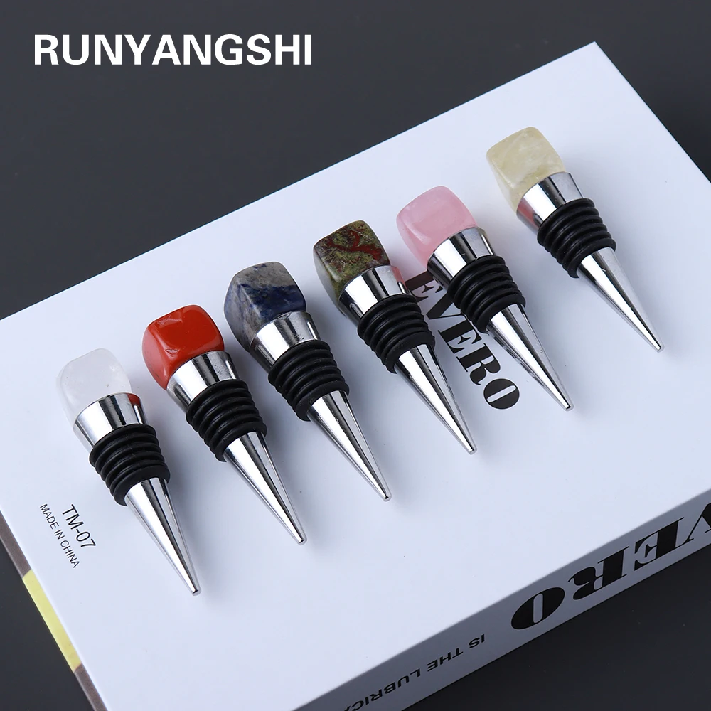 1 шт. натуральный с украшением в виде кристаллов квадратными камнями красное вино