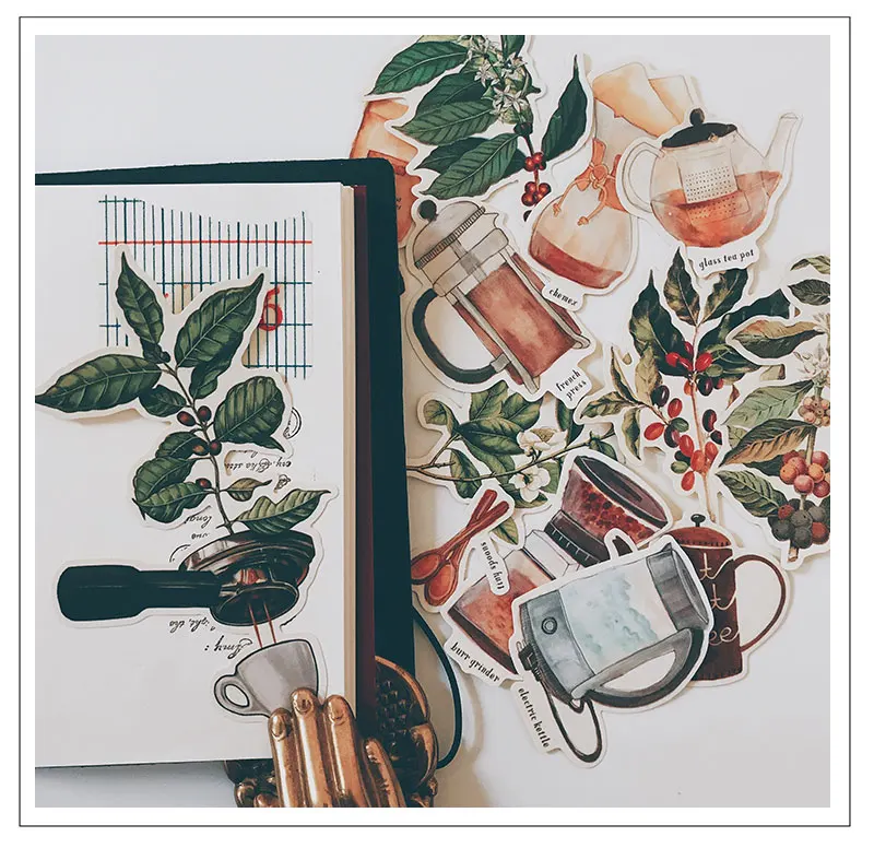 14 шт. Стикеры с кофейной душой s поделки и Скрапбукинг книга Студенческая