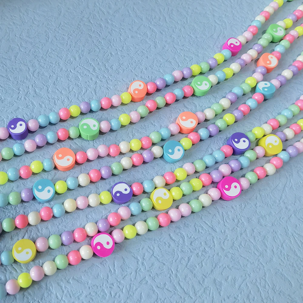 Модная Цепочка-чокер ручной работы ZX YinYang из бисера ожерелье для женщин и девушек