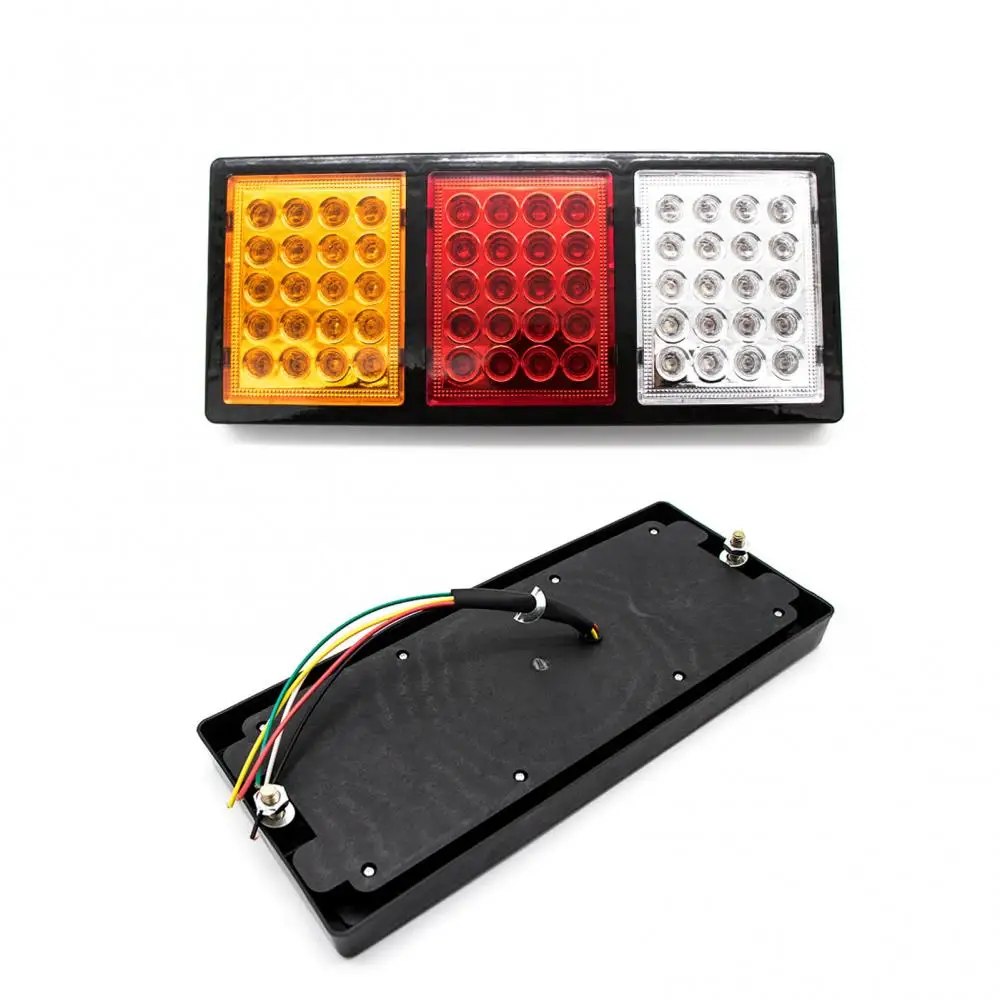 

2Pcs DC 12V/24V 60LED Lamp Beads Waterproof Truck Warning Decorative Tail Light Car Light Accessories