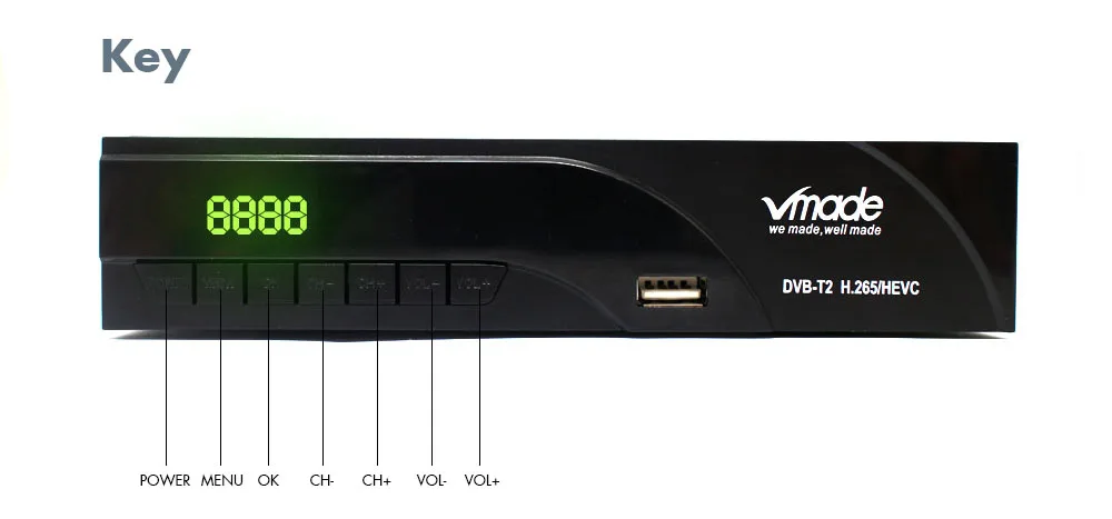 Новый H265 DVB-T2 цифрового вещания ТВ коробка Dvb T2 наземного ТВ-приемник с HDMI Scart Dolby Ac3