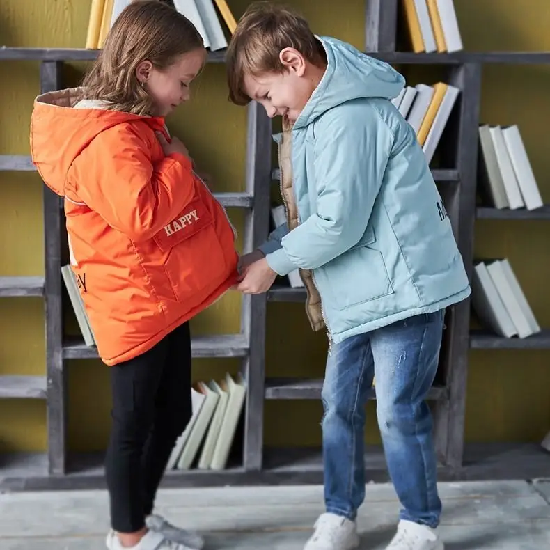 Теплый утепленный зимний воротник Детское пальто детская верхняя одежда