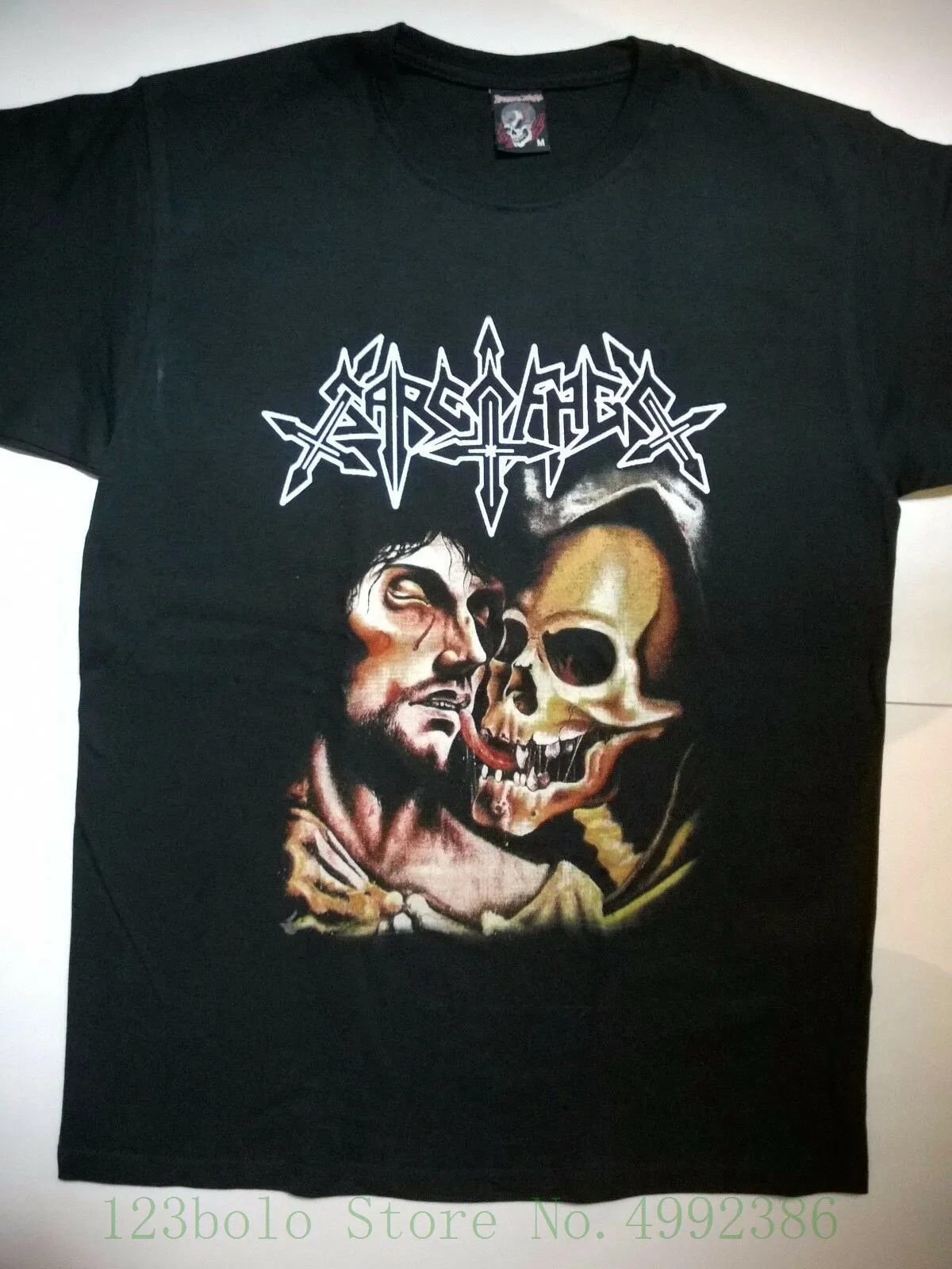 

Sarcofago Large T Shirt Hellhammer Blasphemy Possessed Beherit Venom Bathory Cool O-Neck Tops