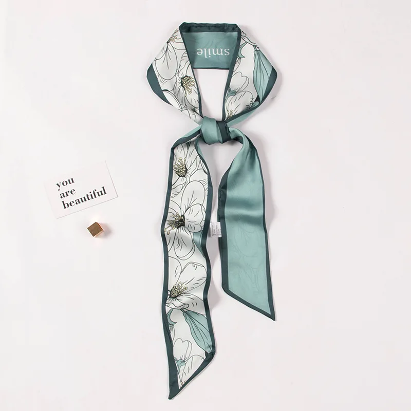 

New Fashion Scarf Women Silk Scarf Bag Skinny Scarves Design Wrist Ribbon Hair Band Neckerchief Headband For Ladies
