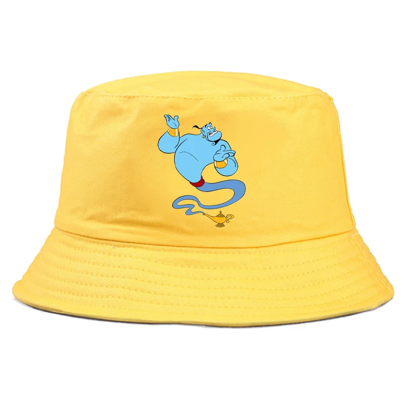 

Disney Aladdin and the magic lamp Jasmine Fishing Hat Casual Fashion Panama Cap Summer Bucket Hat Double-sided Unisex Sunbonnet