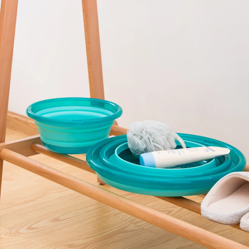 Пластиковые складные водяные ложки Портативные Выдвижные ведра для умывальника