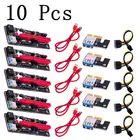 Райзер PCI-E pcie 009S Express 1X 4x 8x 16x удлинитель PCI E USB Райзер 6-контактный адаптер карта SATA 15pin для майнера BTC