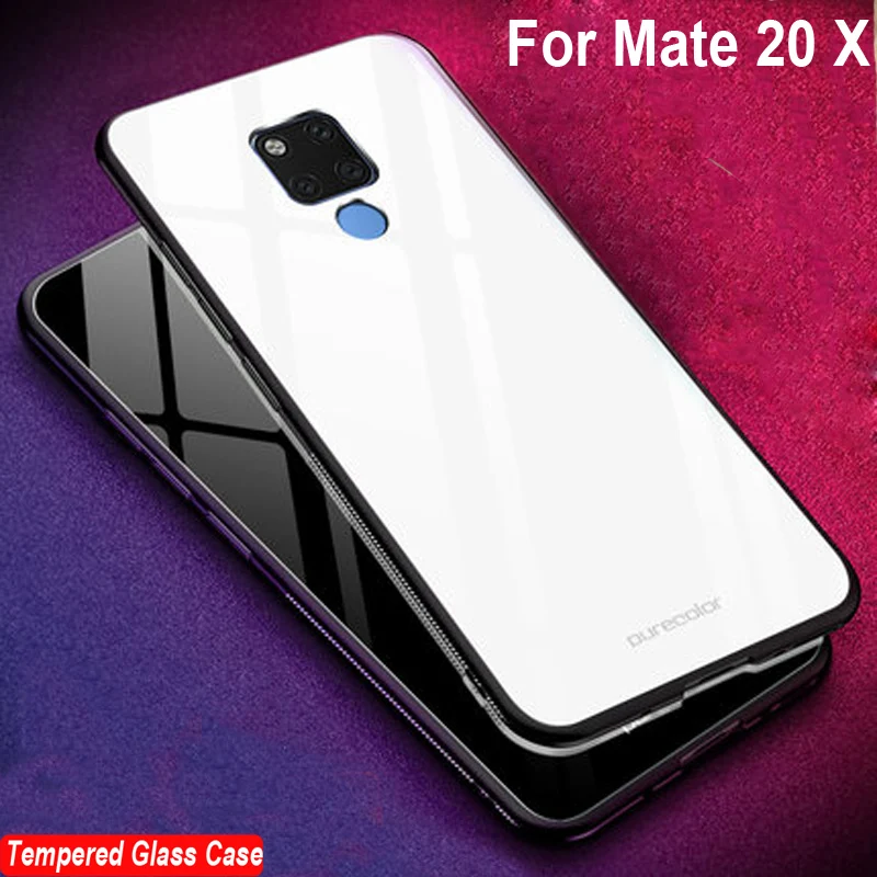 Чехол из закаленного стекла для Huawei Mate 20X20 x, чехол-накладка с градиентом цвета для Huawei Mate 20X, мягкие силиконовые чехлы для телефонов Mate20X