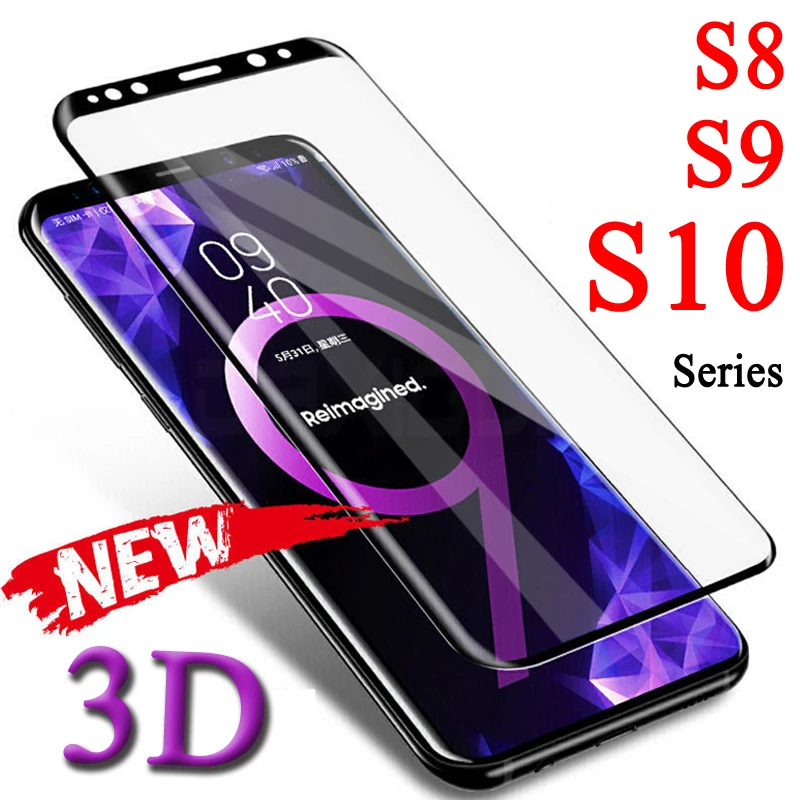 3D защитное стекло Sklo для Samsung Galaxy S9 S8 S10 Plus Lite Samsumg S 8 9 10 световая защита экрана Galax