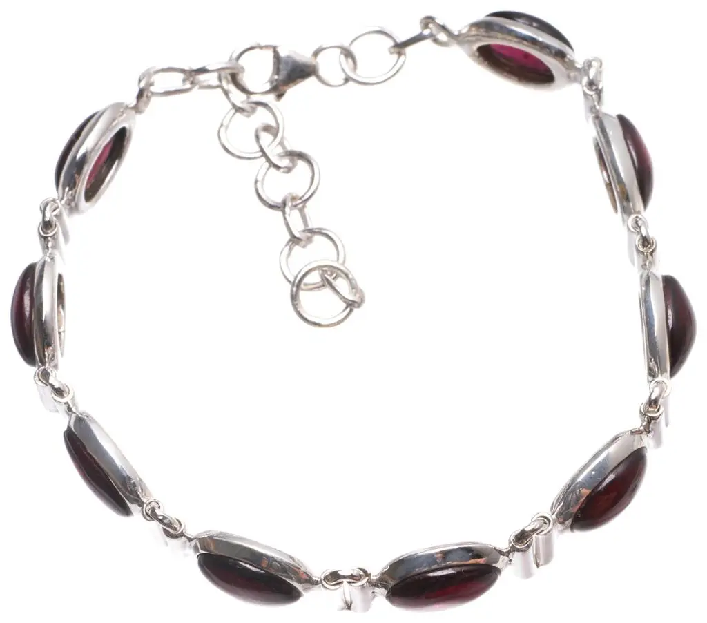 Натуральный Аметист ручной работы бохо 925 пробы Серебряный браслет для тенниса 6