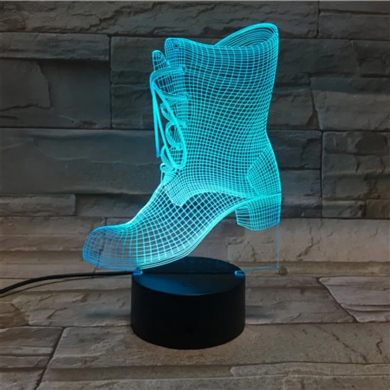 Красочный 3d маленький ночник сапоги светодиодное украшение для дома гостиной