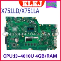 x751la test original notebook motherboard for asus x751ld x751la x751lab x751l x751 laptop i3 4010u 4gbram 100 working well