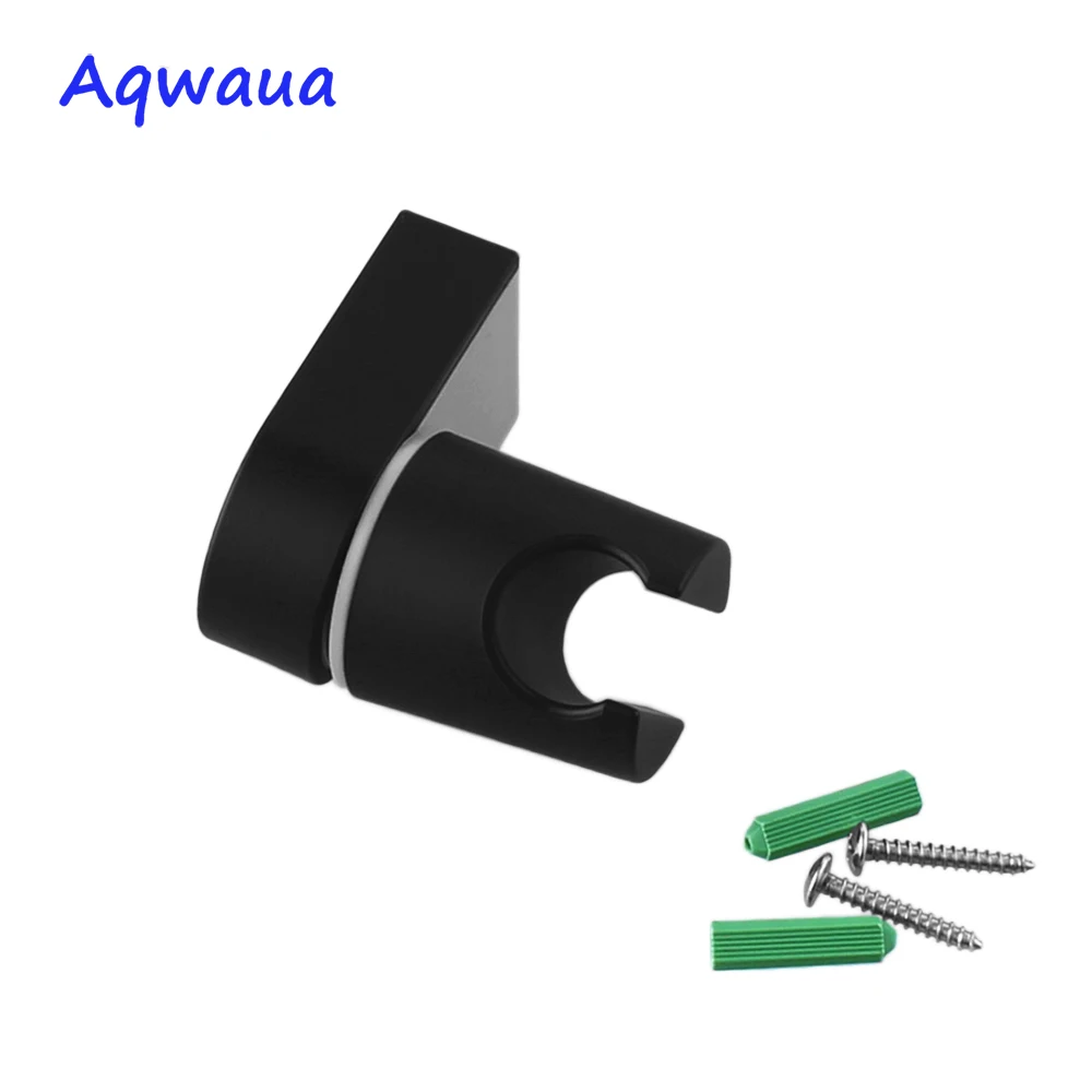 aqwaua shower head holder bracket stand 2 position for bathroom use standard size bath accessories matt black abs plastic free global shipping