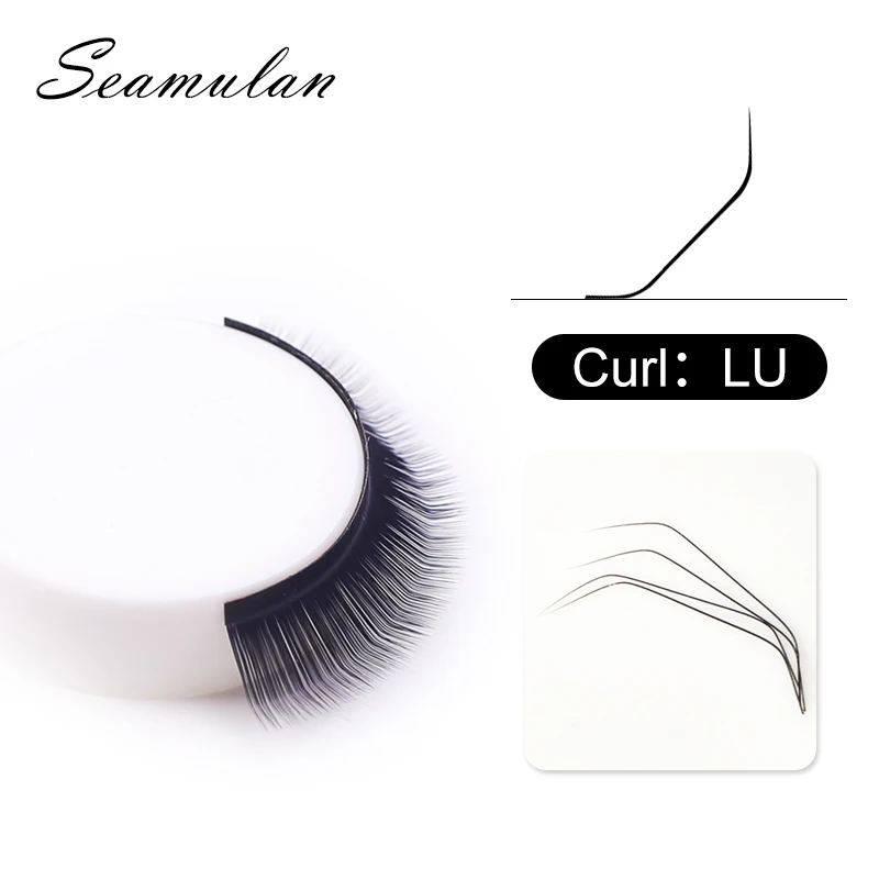 Профессиональные Накладные ресницы LU-Curl mix премиум натуральные синтетические