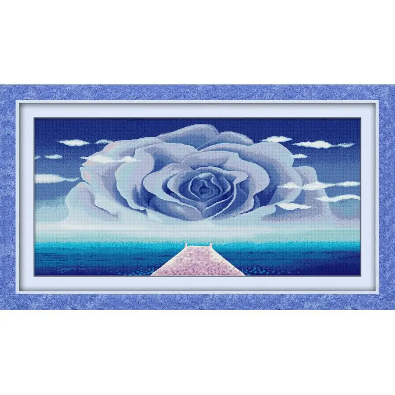 Joy Sunday Love Sea Crafts вышивка крестиком печатные узоры 11 и 14 карат DIY DMC с принтом на
