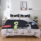 Комплект постельного белья с героями мультфильмов, пододеяльник для мальчиков, космический корабль, чужой, пододеяльник, двуспальный, односпальный, двуспальный, наволочка
