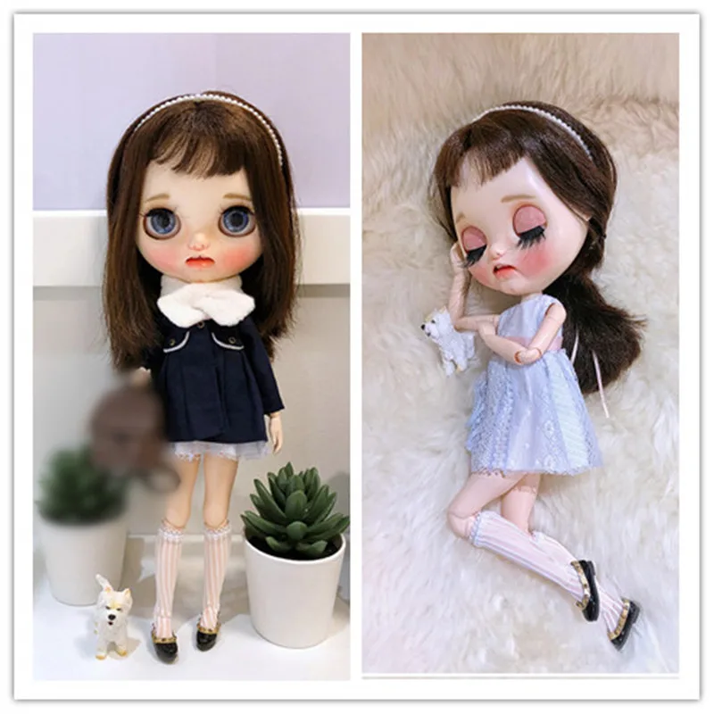 1/6 Кукольное пальто Blyth кружевное платье Ob24 шарф кукольный наряд (подходит для Pullip