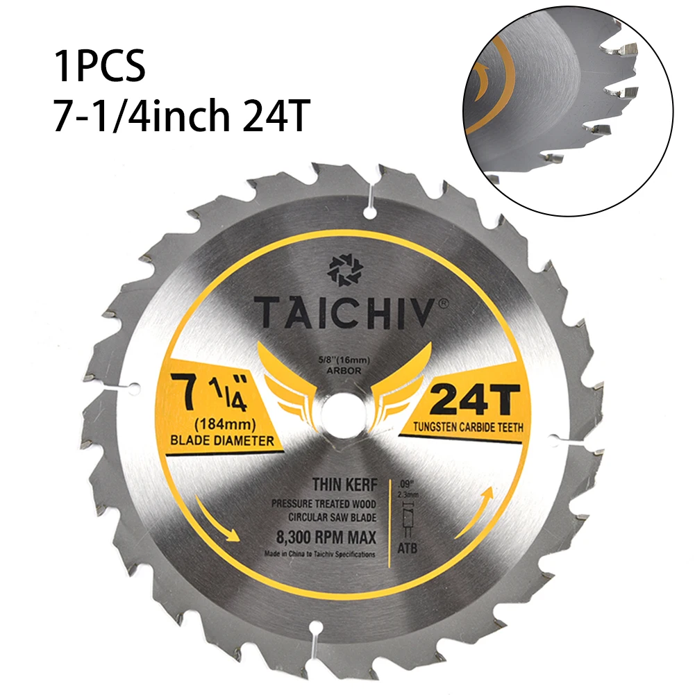 

7-1/4inch Circular Saw Blade 24T Framing Carbide Cutter Fast cut Steel tools part Rugged brand new and high quality