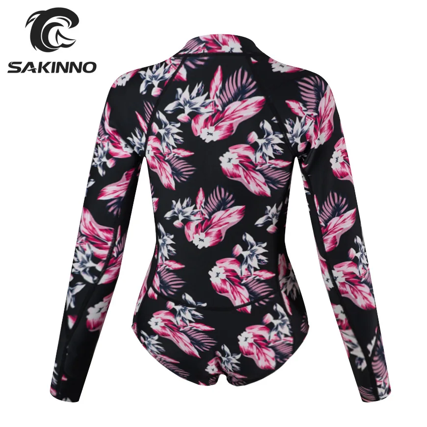 2 мм неопреновый гидрокостюм с длинным рукавом цельный купальный костюм для