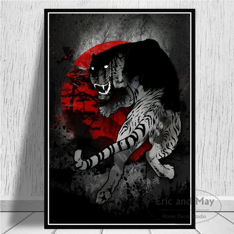 Hot Bonsa Bushido Samurai Kanji Ink Japanese Ninja Canvas Oil Painting Poster Prints Art Wall Pictures Living Room Home Decor | Дом и сад