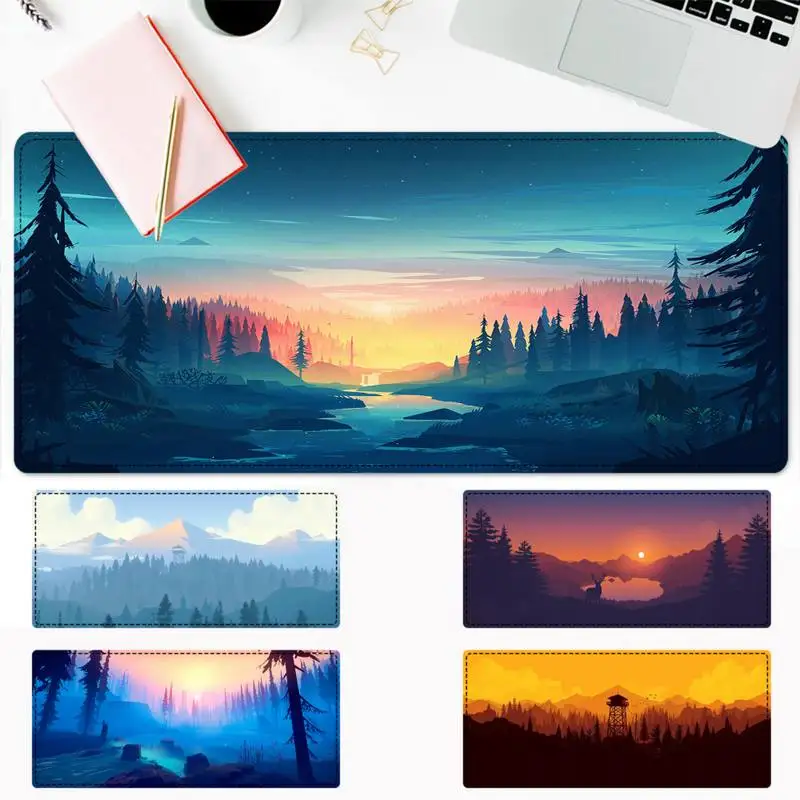 

Soft Deep forest firewatch Mouse Pad Gaming MousePad Large Big Mouse Mat Desktop Mat Computer Mouse pad For Overwatch