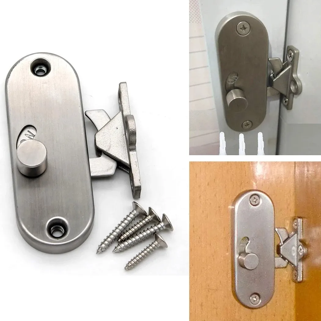 

Sliding Door Lock 90 Degree Moving Door Right Angle Buckle A-Type Latches Privacy Lock For Bathroom Cabinet Drawers Door