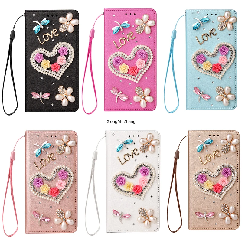

Bling Rhinestone Case for Samsung A12 A51 A71 A21 A41 A21S A02S A10 A20 A30 A50 A70 Flip Leather Stand Full Magnetic Phone Case