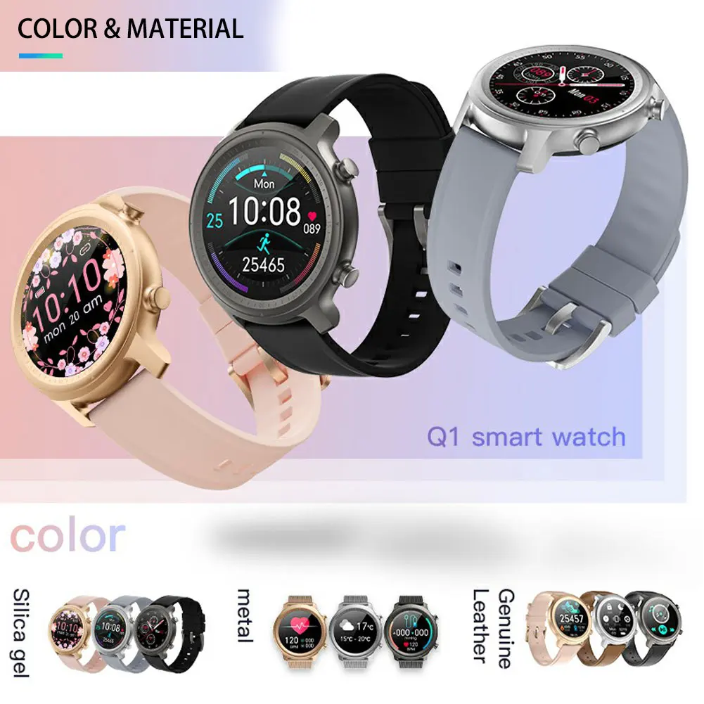 Men's mechanical watches and women's smart full touch screen sports fitness watch IP67 waterproof смарт часы женские for
