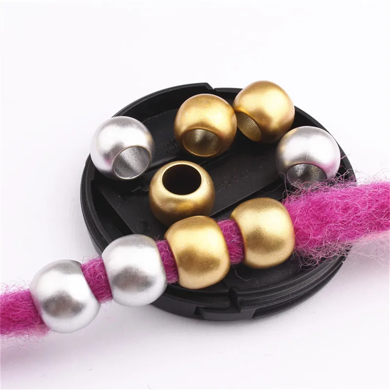 10 шт. африканских волос бусины аксессуары цвета: золотистый серебристый ободки