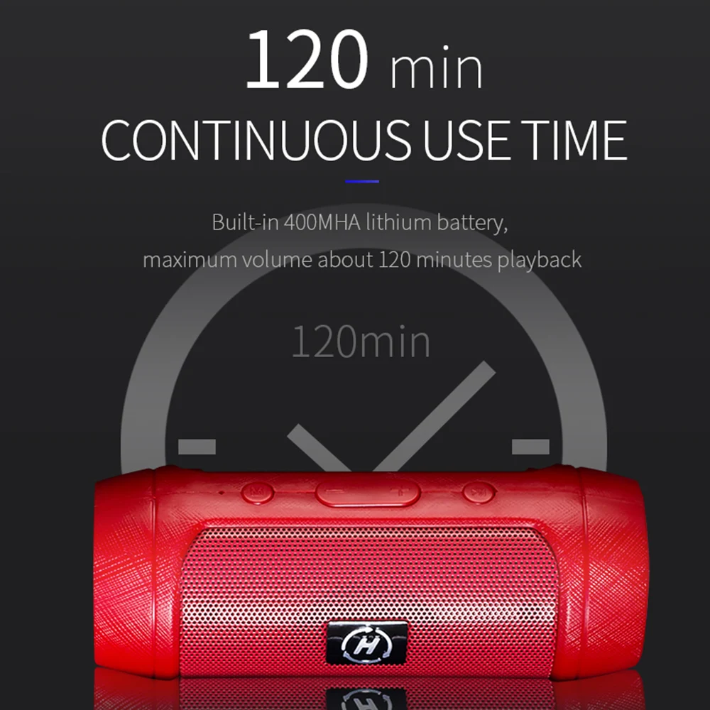 Мини Bluetooth Динамик Портативный True Беспроводной мощный бас Смарт 3H играть в режиме