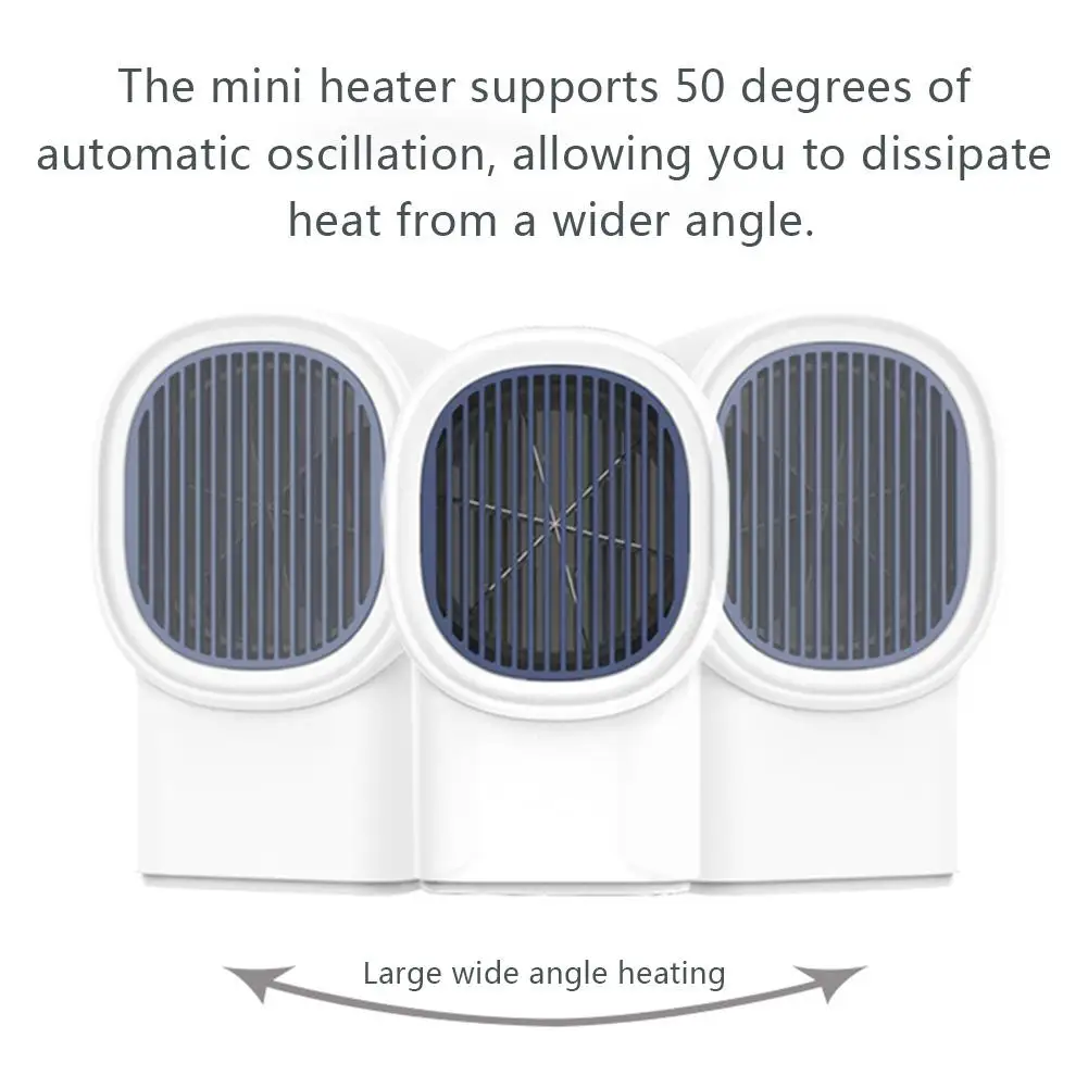 

Fast Heating Electric Wall Heater Mini Portable Plug-In Personal Space Warmer Adjustable Thermostat Indoor Heating For Home