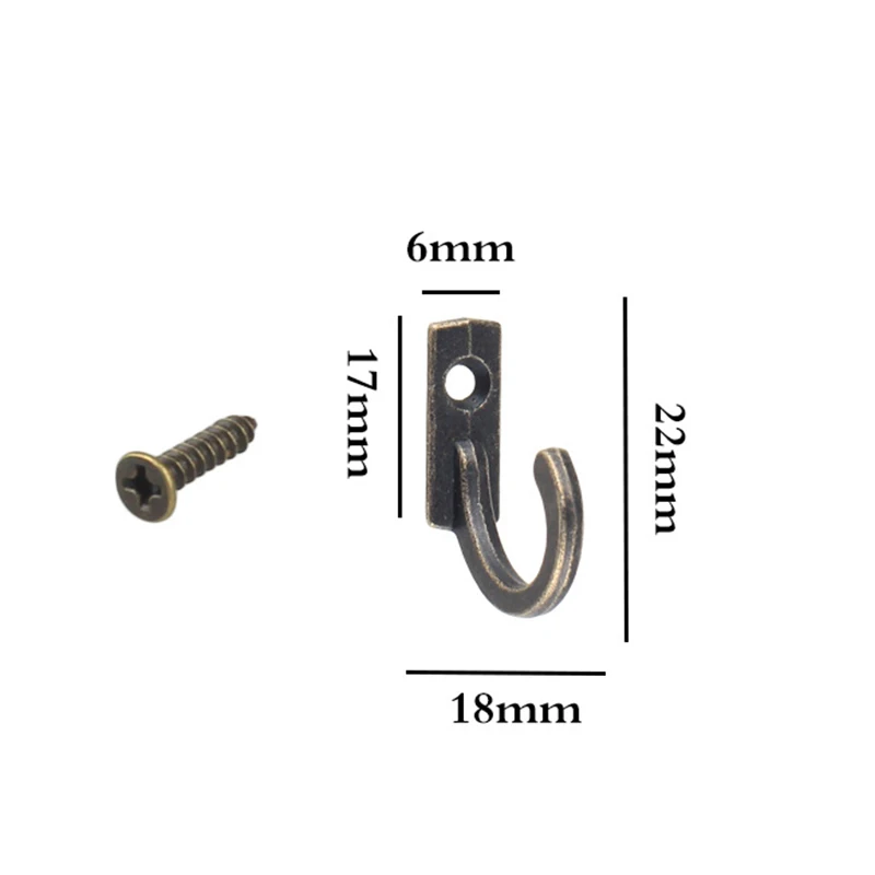 

10 Pcs Vintage Hat Coat Door Hooks Wall Mounted Zinc Alloy Hook Hanger Home DAG-ship