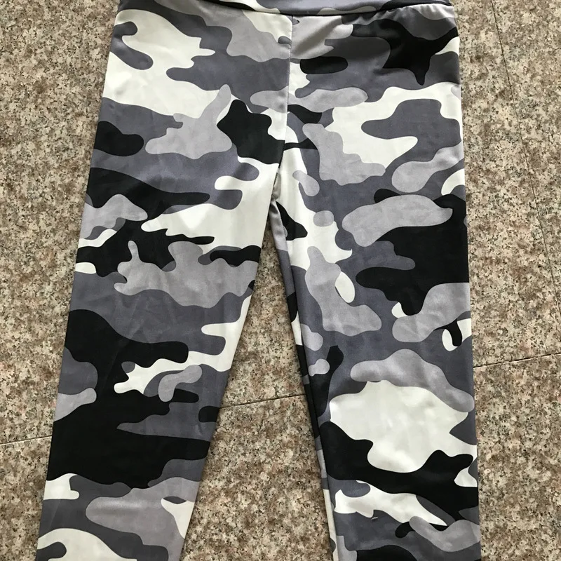 Новинка черно белые камуфляжные спортивные Леггинсы в европейском и