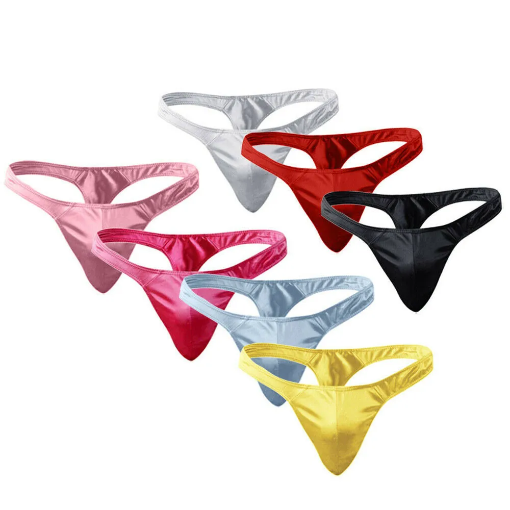 

Mens Thong Bright Color Men Underwear Sexy Gay Swim Briefs Tanga Swimsuit String Hot Porno Bikini Bath Trunk