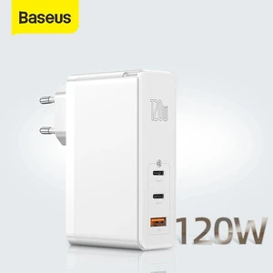 baseus 120w gan usb charger qc4 0 3 0 pd3 0 quick charging for iphone 11 pro xs xiaomi usb c fast gan charger for laptop tablet free global shipping