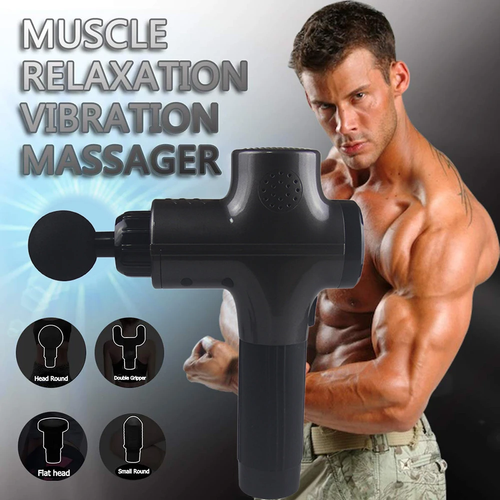 Электрический массажный пистолет для мышц массажер релаксации ручной глубокий