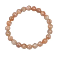 gem sunstone orange moonstone bracelet 6 12mm suitable for men and women round energy stone beads jewelery gift handmade