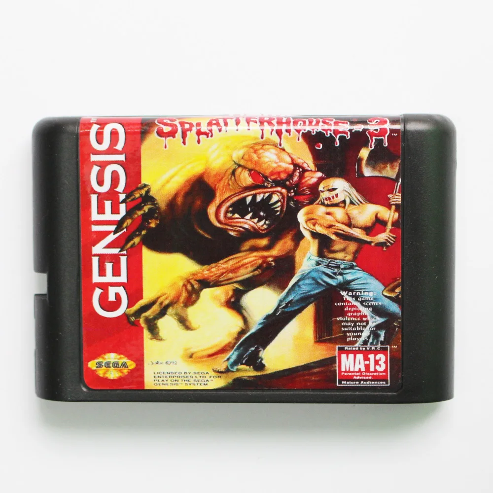 Splatterhouse часть 3 16 бит MD игровая карта для Sega Mega Drive Genesis | Электроника