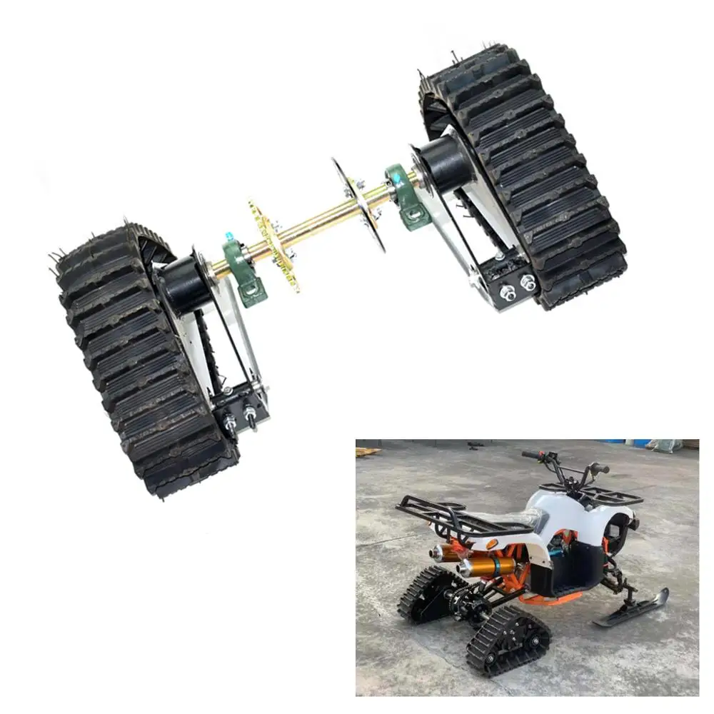 Детский картинг UTV багги Quad ATV снег песок снегоход треки в сборе с осевой цепью