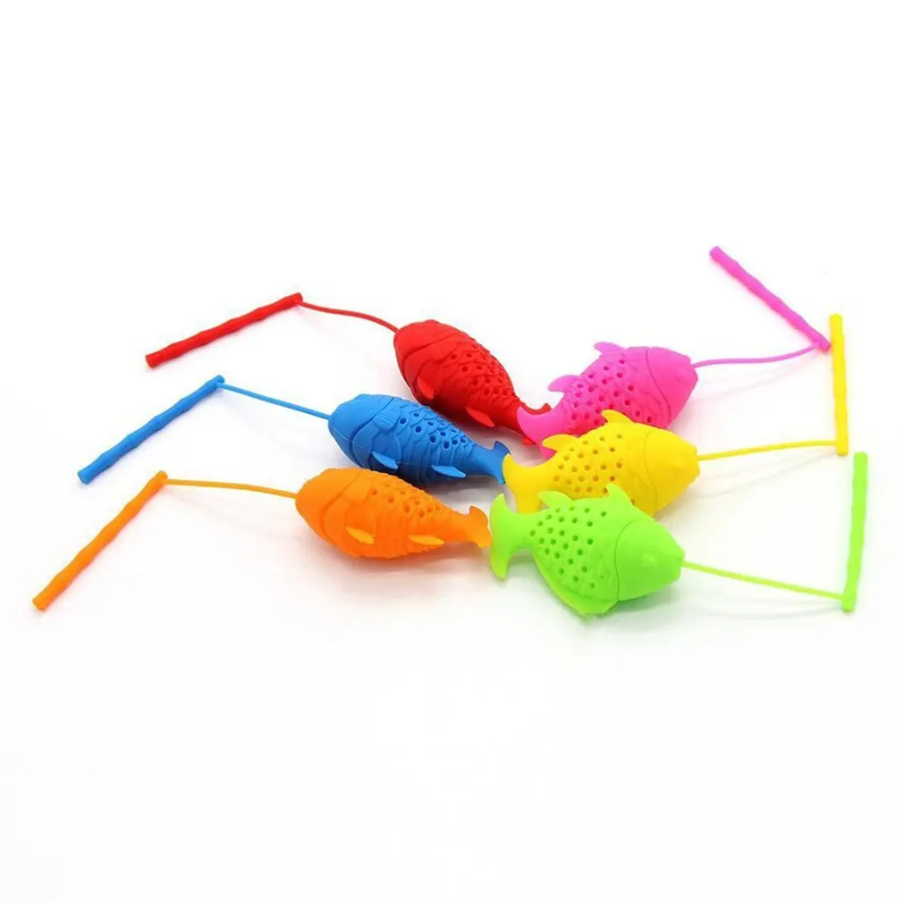 Kawaii Cute Fish Shape Tea Strainer Silicone Interesting Infuser Filter Teapot For Coffee Drinkware | Дом и сад