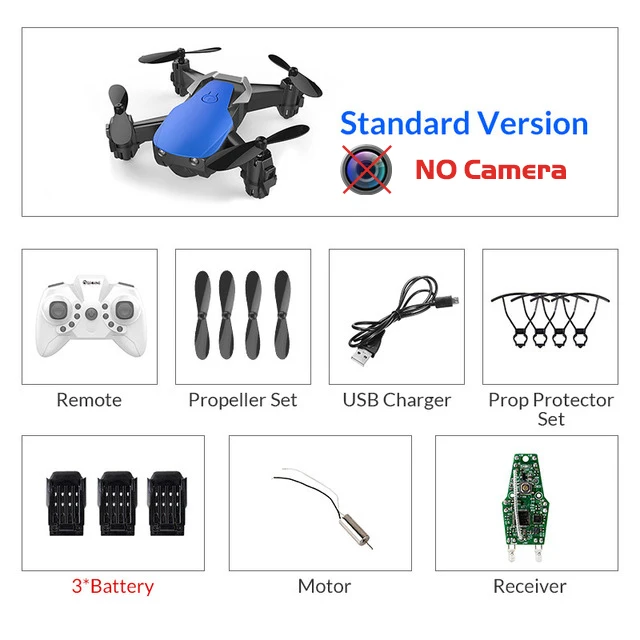 blue30w3batteries Eachine E61 E61HW Мини WiFi FPV с HD камерой высота режим удержания складной Радиоуправляемый Дрон Квадрокоптер RTF - Цвет: blue30w3batteries