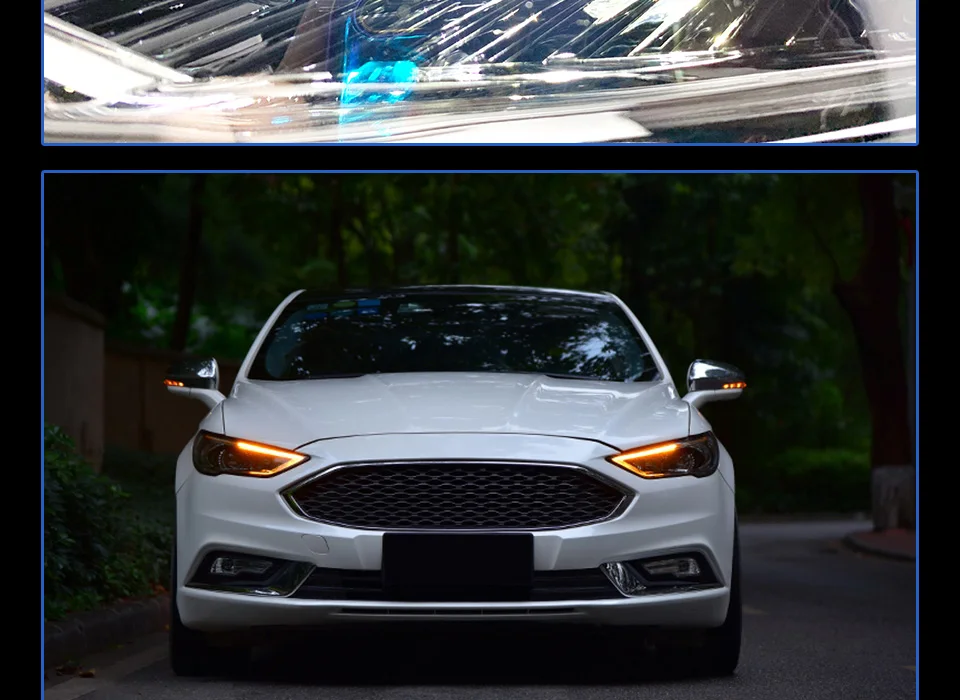 Фары для автомобиля Ford Mondeo Fusion- DRL дневные ходовые огни головная лампа светодиодный Биксеноновая лампа Противотуманные фары автомобильный аксессуар