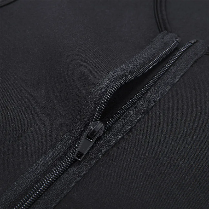 

Black Men Waist Trainer Vest for Weight loss Neoprene Corset Body Shaper Zipper Sauna Tank Top Workout Shirt