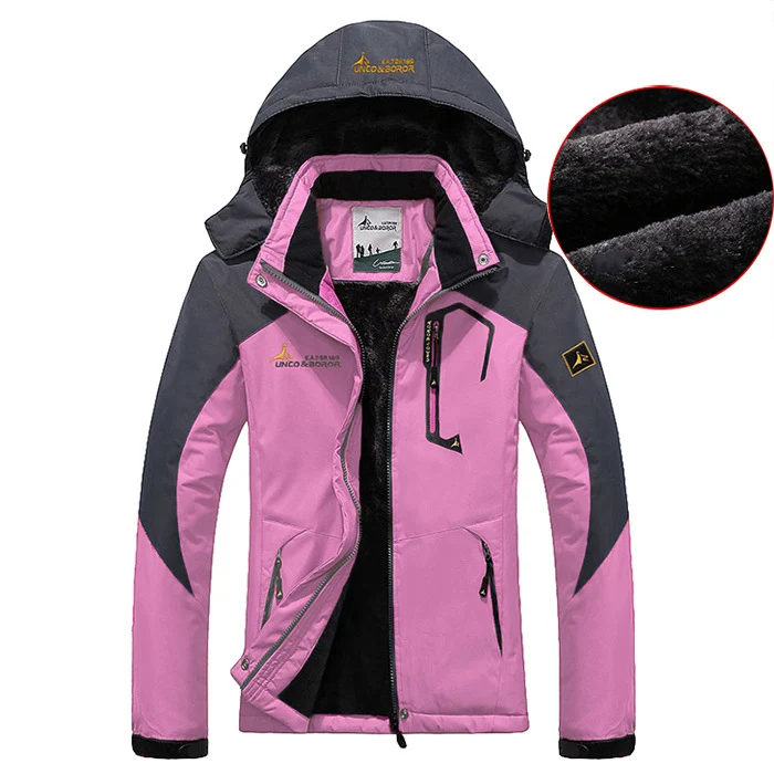 Pink Coat TWTOPSE Для женщин зимние Водонепроницаемый спортивные катание на сноуборде и лыжах куртка теплая одежда, для катания на велосипеде, для рыбалки, с защитой от ветра Пеший Туризм Кемпинг флисовой куртки открытый Co - Цвет: Pink Coat